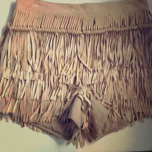🙀Bebe Fringe Suede Shorts🙀